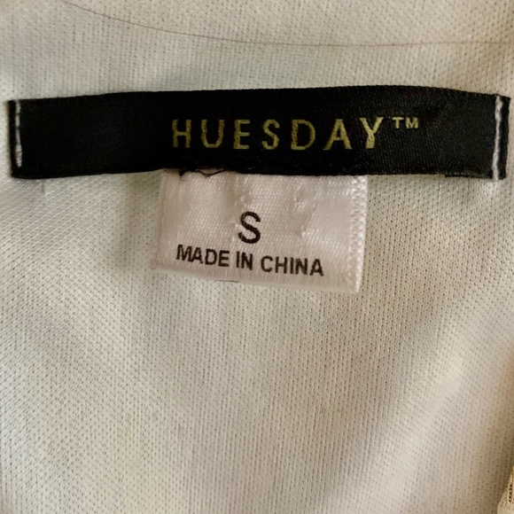 Huesday White and Gold Party Dress - Picture 2 of 3